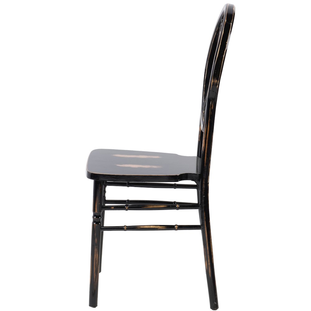 Commerical Seating Products Sandglass Lime Black Wood Chairs. Picture 4