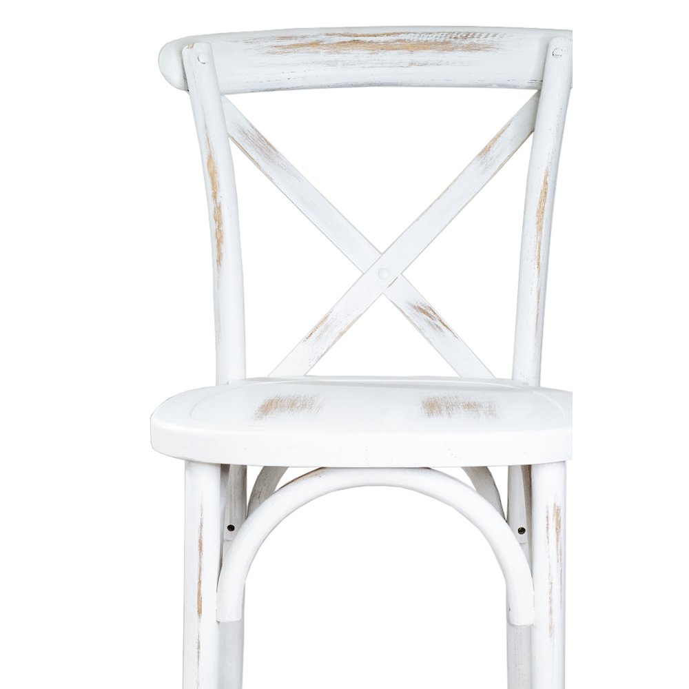 Commerical Seating Products White Wash Crossback Dining Chairs. Picture 6