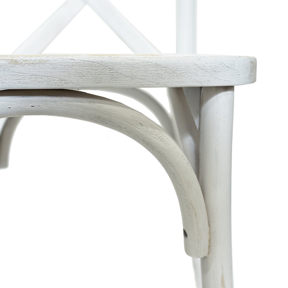 Commerical Seating Products White Wash Crossback Dining Chairs. Picture 7