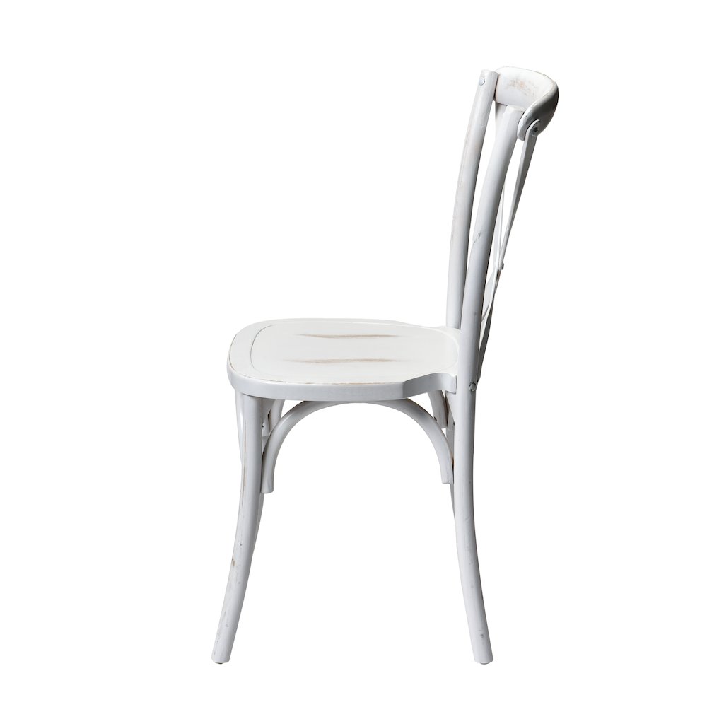 Commerical Seating Products White Wash Crossback Dining Chairs. Picture 2