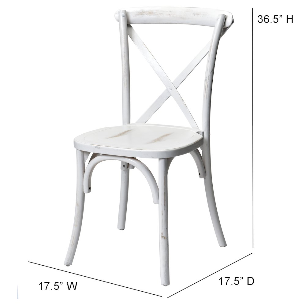 Commerical Seating Products White Wash Crossback Dining Chairs. Picture 4