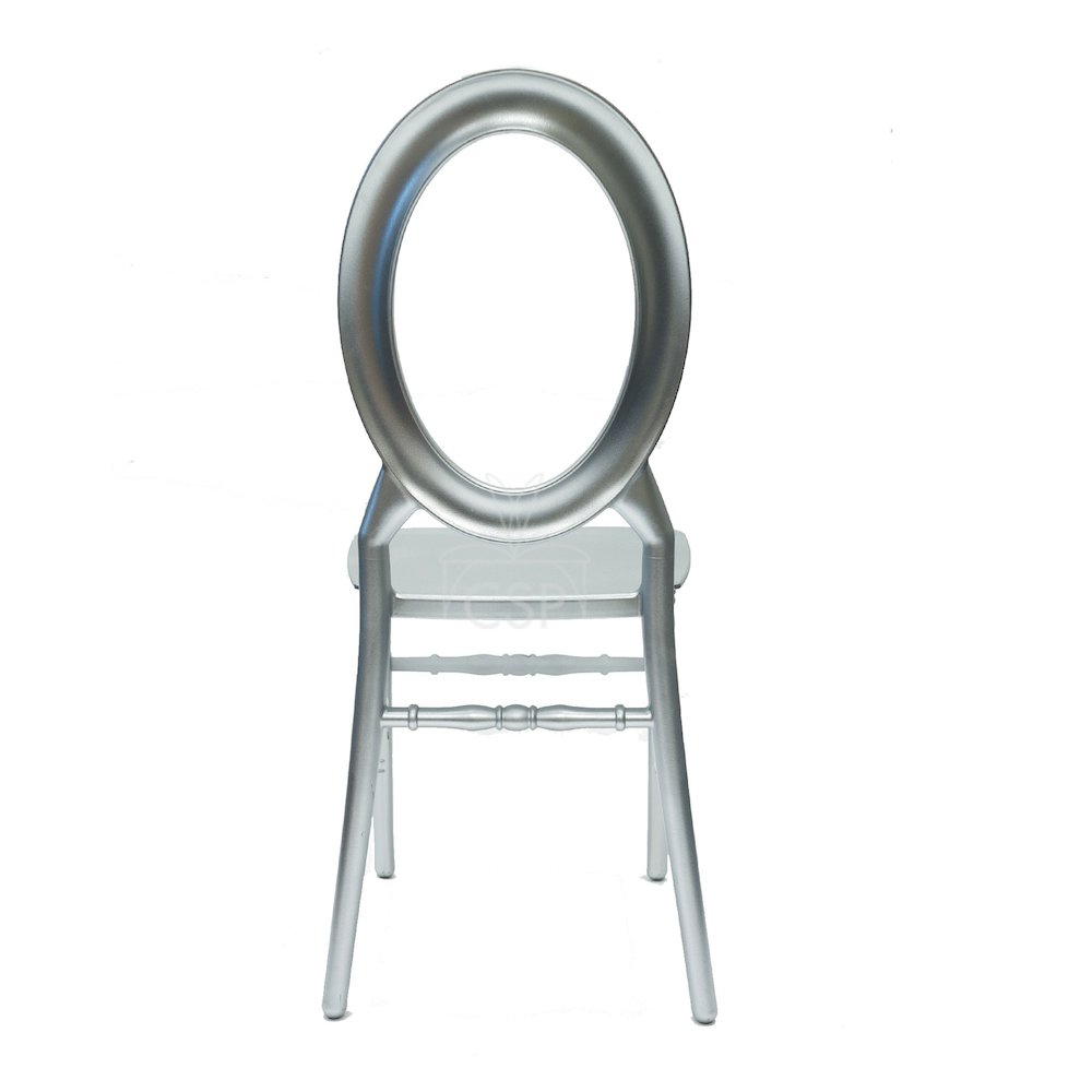 Set Of 2 O Back Chair - Silver. Picture 1