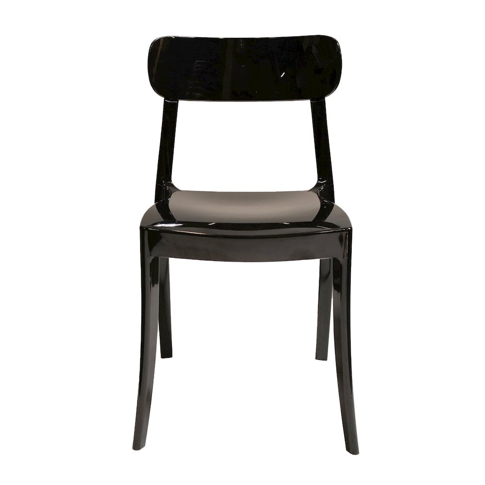 Set Of 1 Grace Polycarbonate Dining Chair - Black. Picture 3