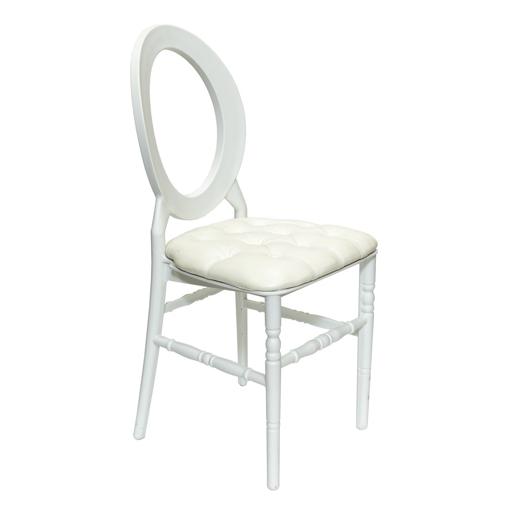 Commercial Seating Products White Stacking O Back  Chair. Picture 2