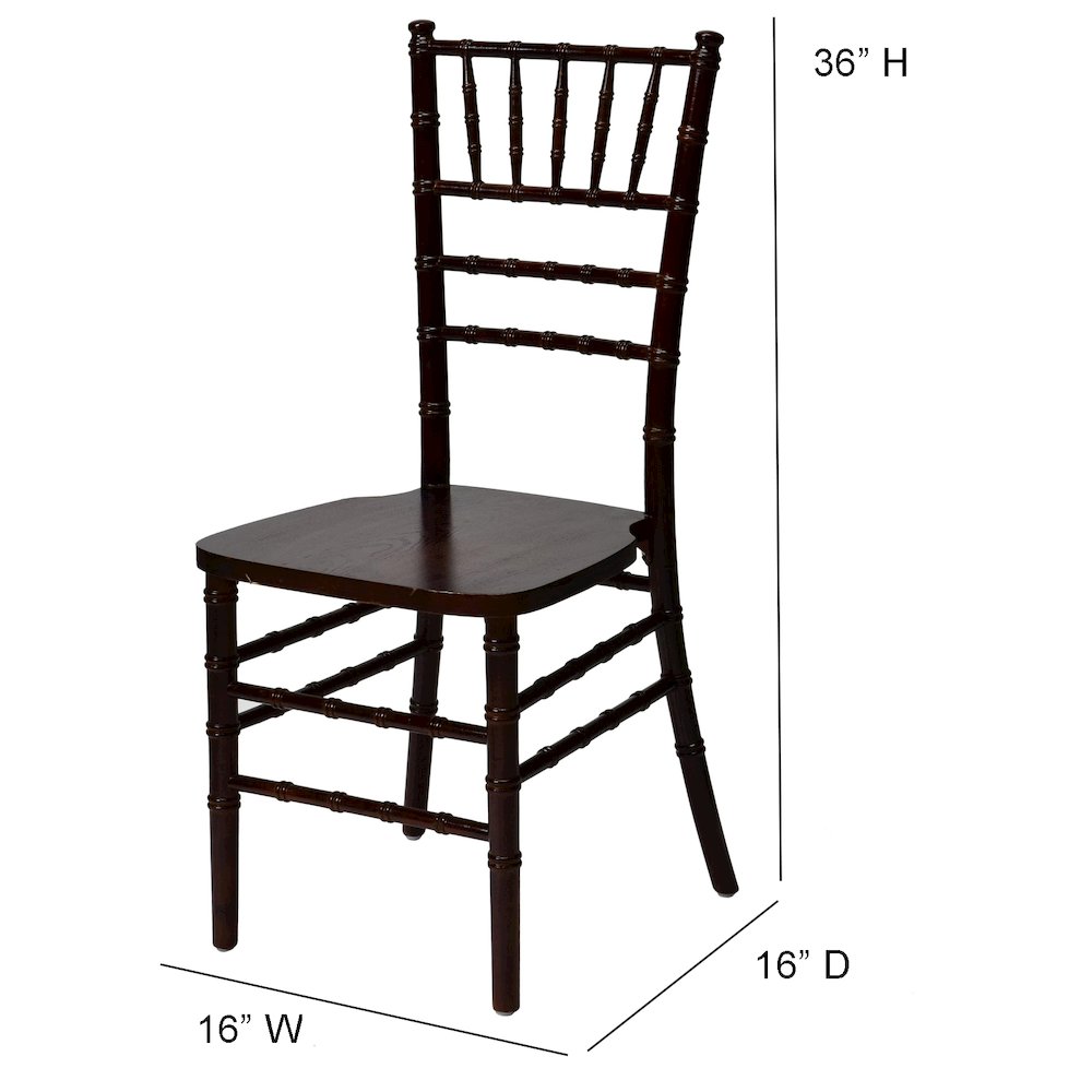 Commerical Seating Products European Red Mahogany Wood Dining Chairs. Picture 5