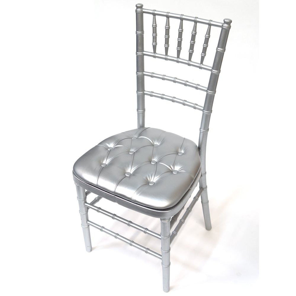 Commerical Seating Products CUP-V SL Silver Tufted Vinyl Cushions Chairs. Picture 1