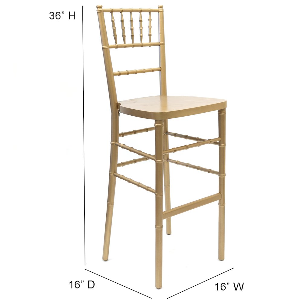 Commerical Seating Products European Gold Wood Dining Bar Stool Chairs. Picture 5