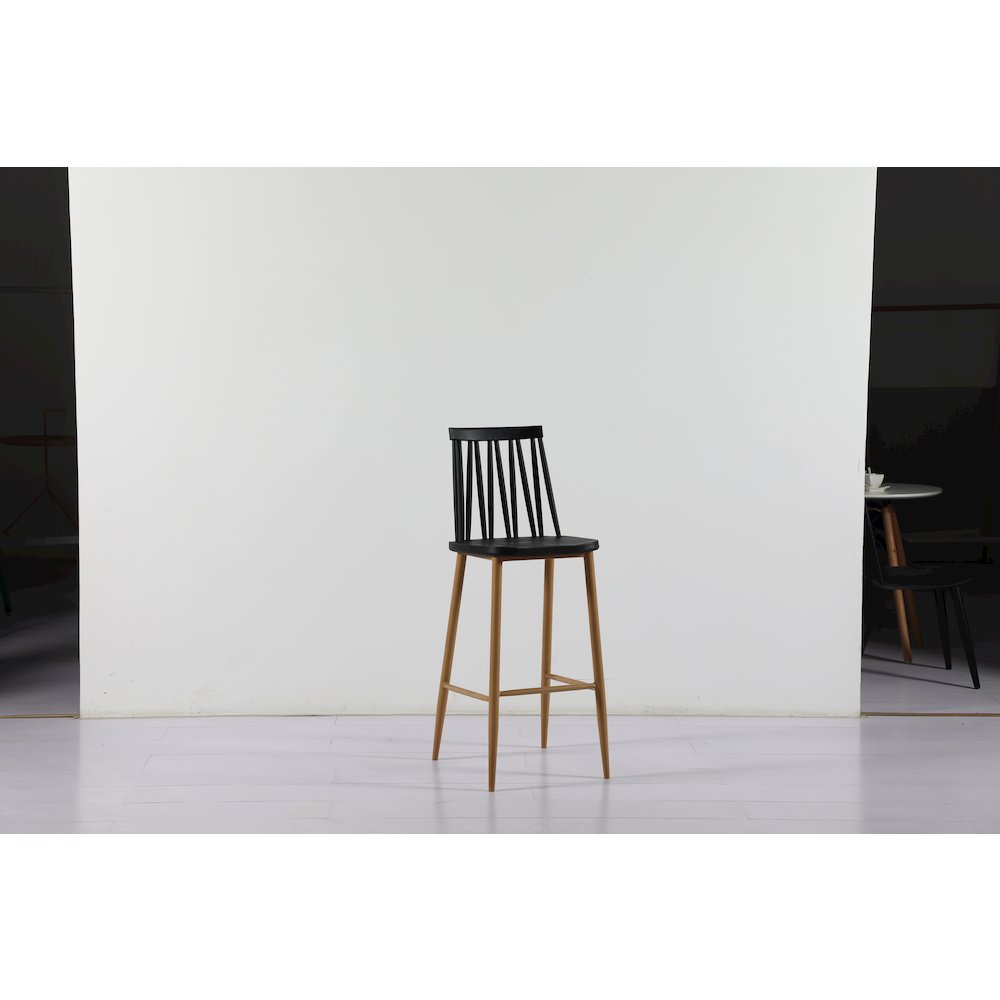 Commerical Seating Products Black Windsor Barstool. Picture 1