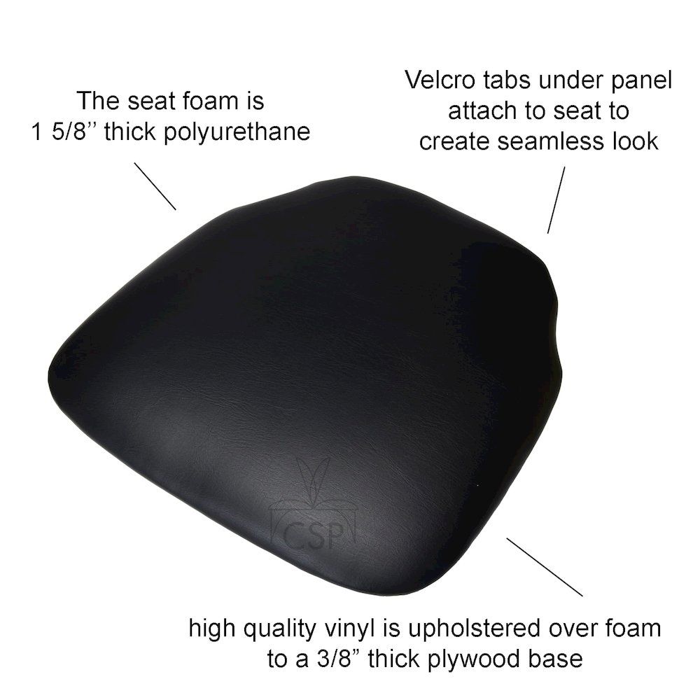 Commerical Seating Products Black Vinyl Cushions Chairs. Picture 3