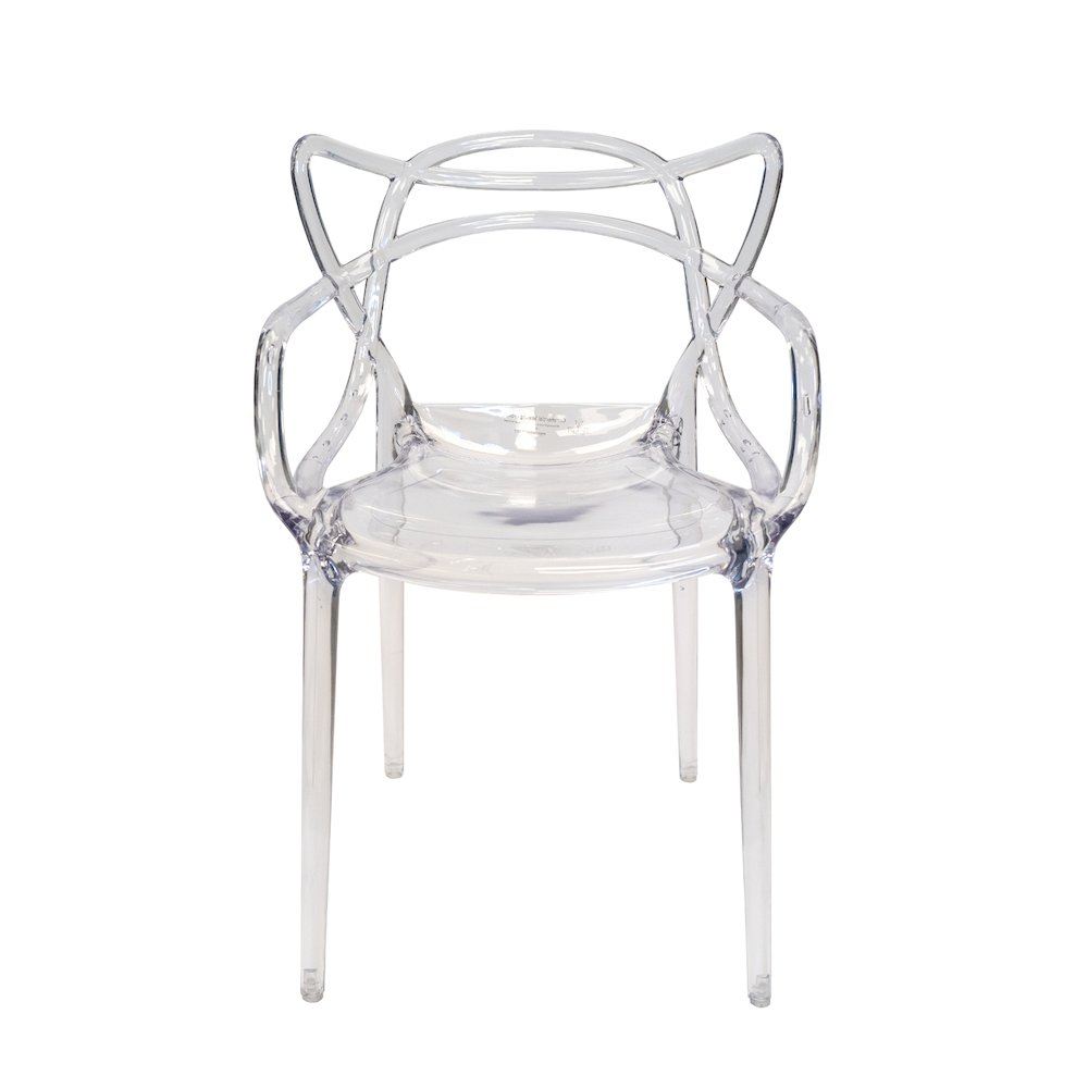 Commercial Seating Products David Chair In Clear. Picture 1