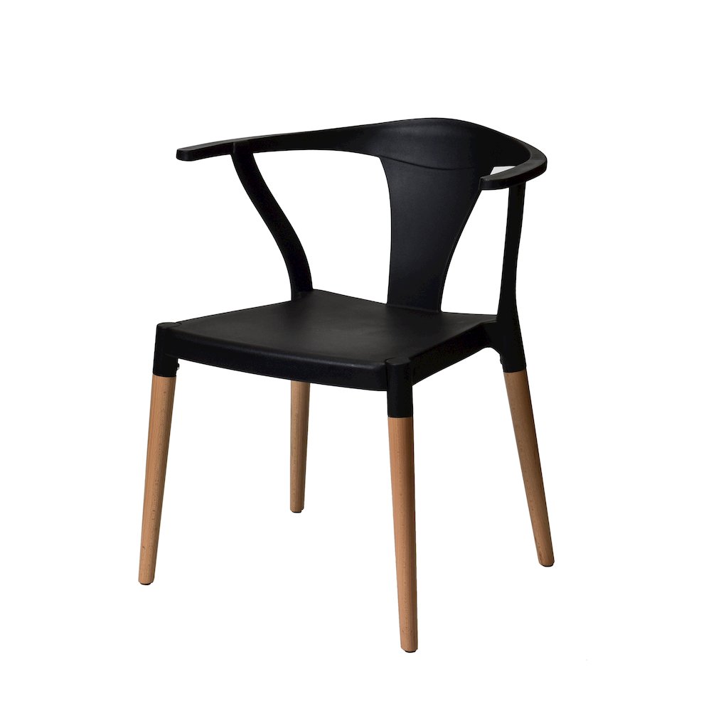 Commerical Seating Products Mid Century Modern Black Dining Chairs. Picture 1