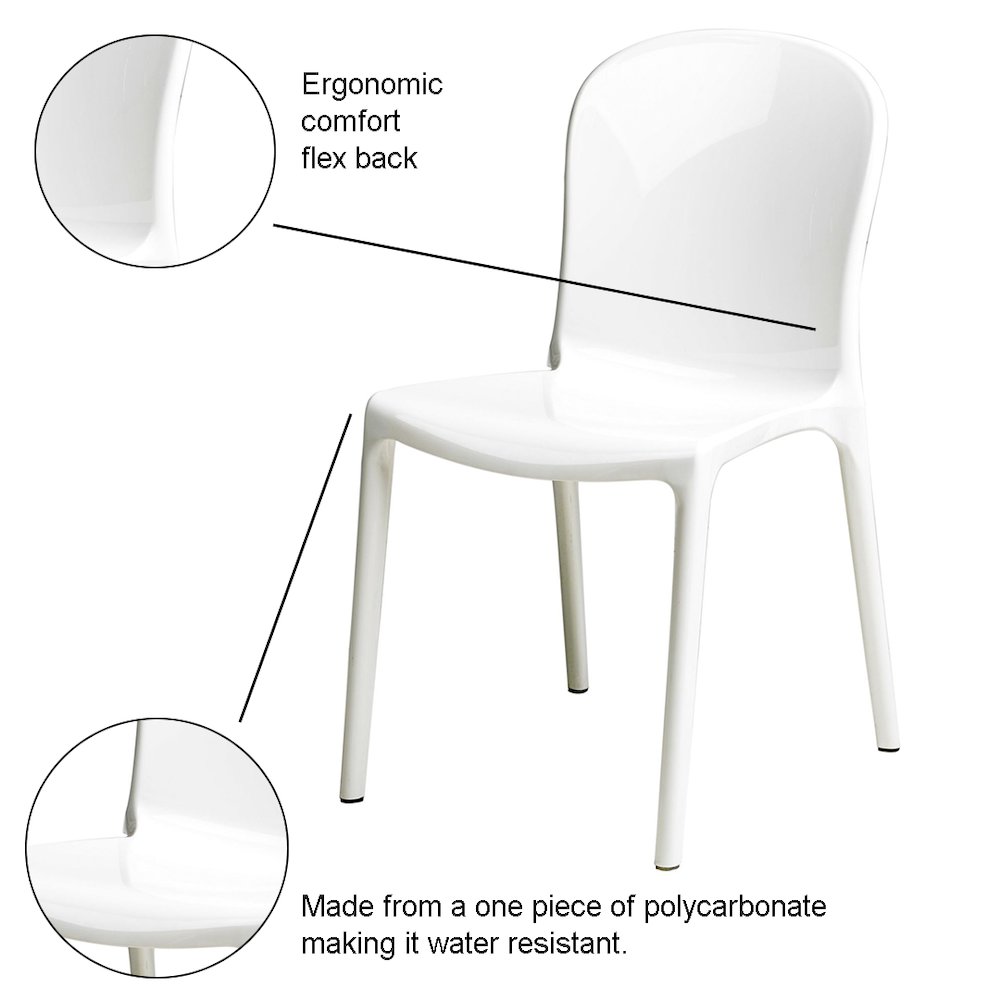 Commerical Seating Products White Genoa Chairs. Picture 2