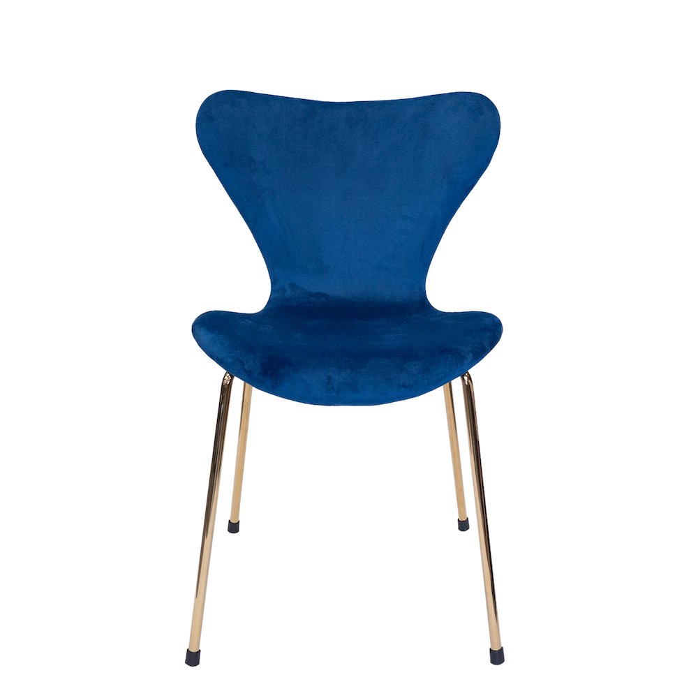 Commercial Seating Products Velour Side Chair (Set of 2) -Blue. Picture 1