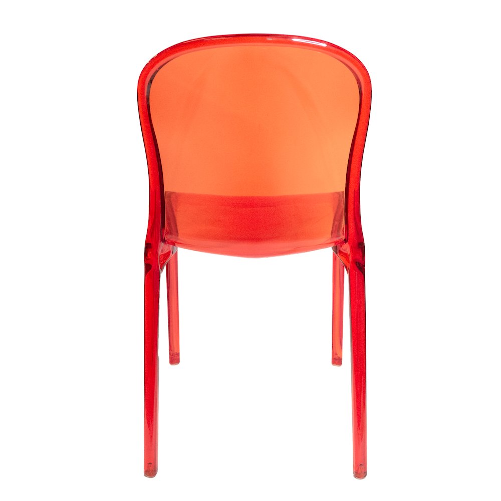 Genoa Polycarbonate Event Chair - Stackable - Translucent - Red ( Set of 4). Picture 1
