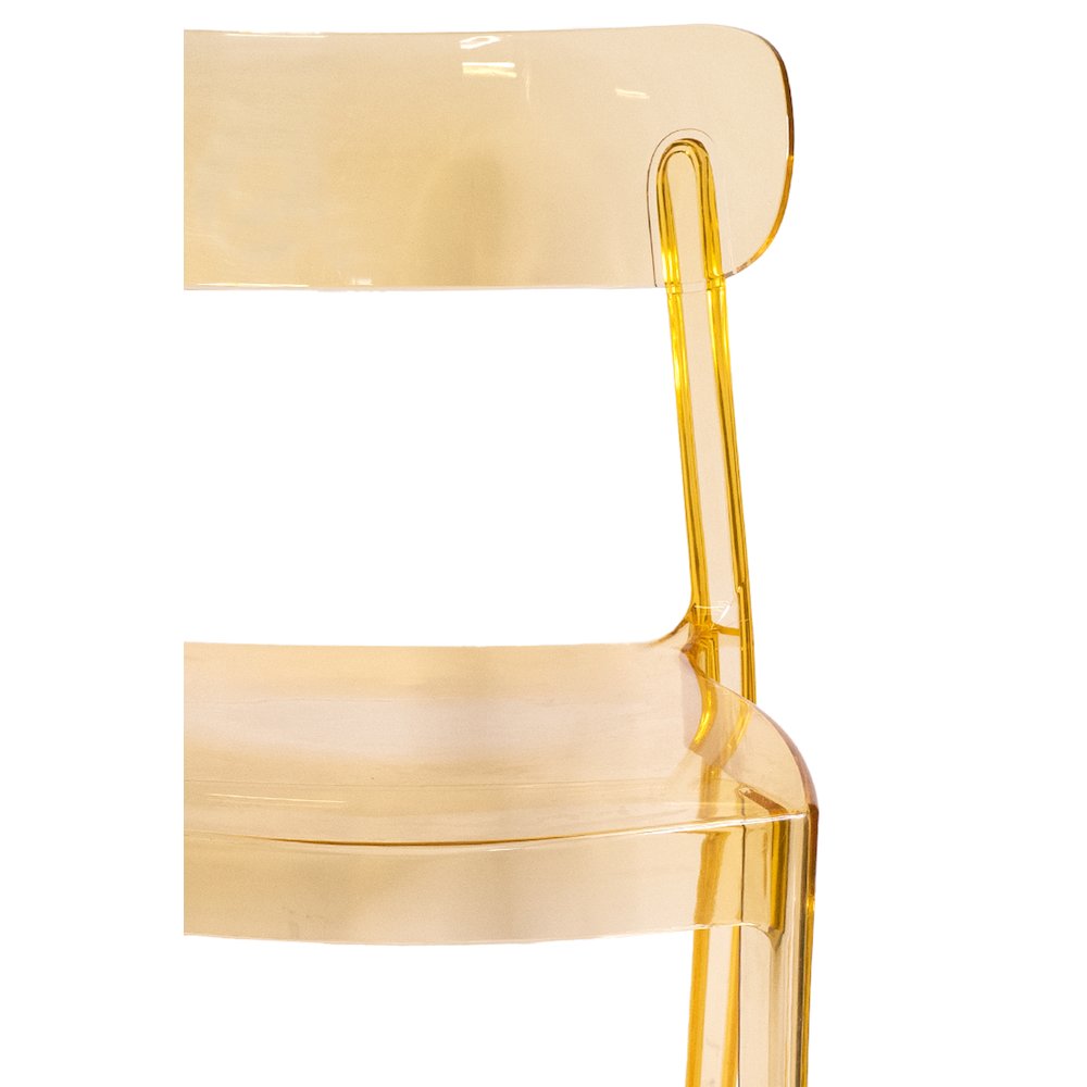 Set of 1 Commercial Seating Products Grace Chair in gold made of  Polycarbonate. Picture 2