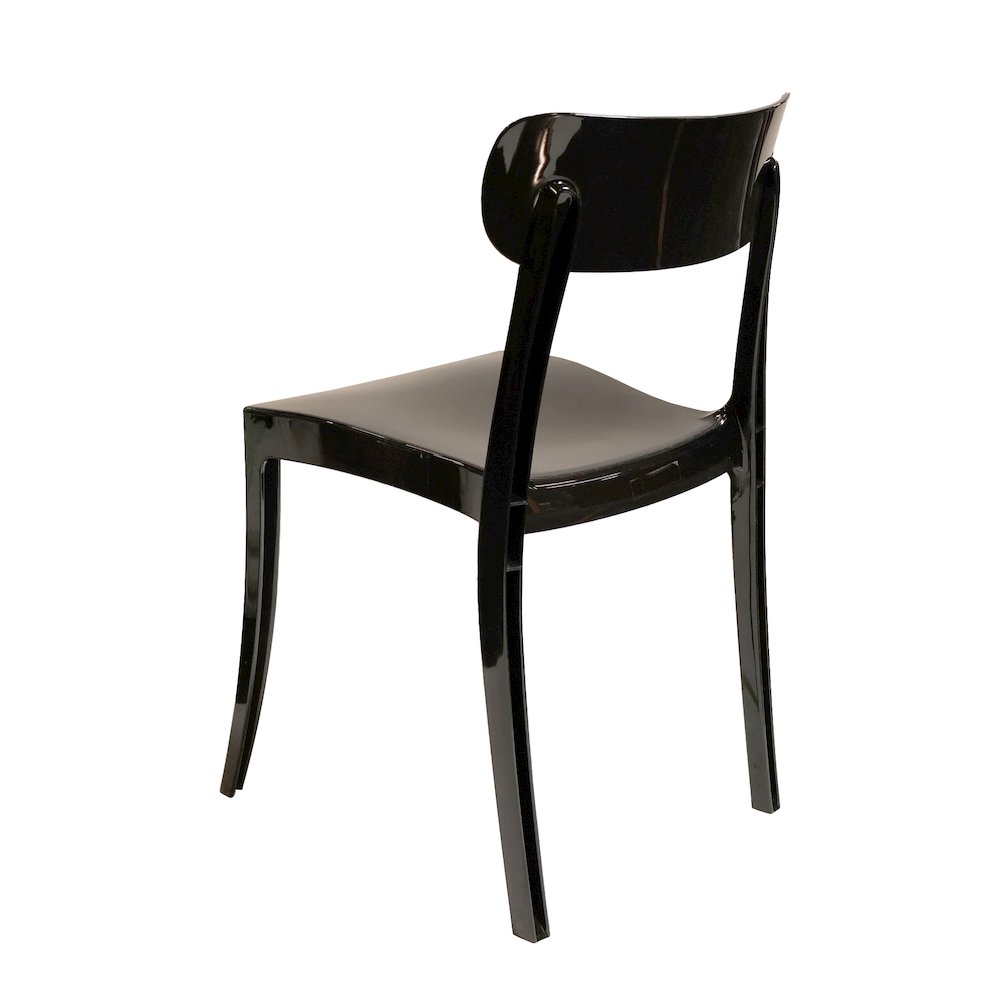 Set Of 1 Grace Polycarbonate Dining Chair - Black. Picture 2