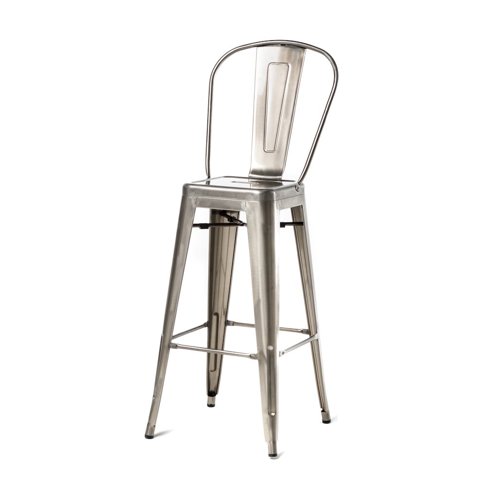 Commerical Seating Products Oscar Gun Metal Dining Bar Stool Chairs. Picture 4