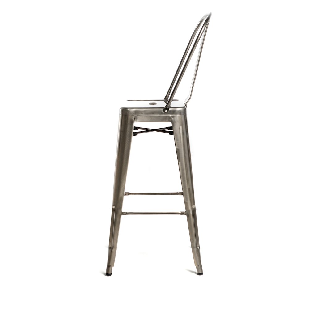 Commerical Seating Products Oscar Gun Metal Dining Bar Stool Chairs. Picture 3