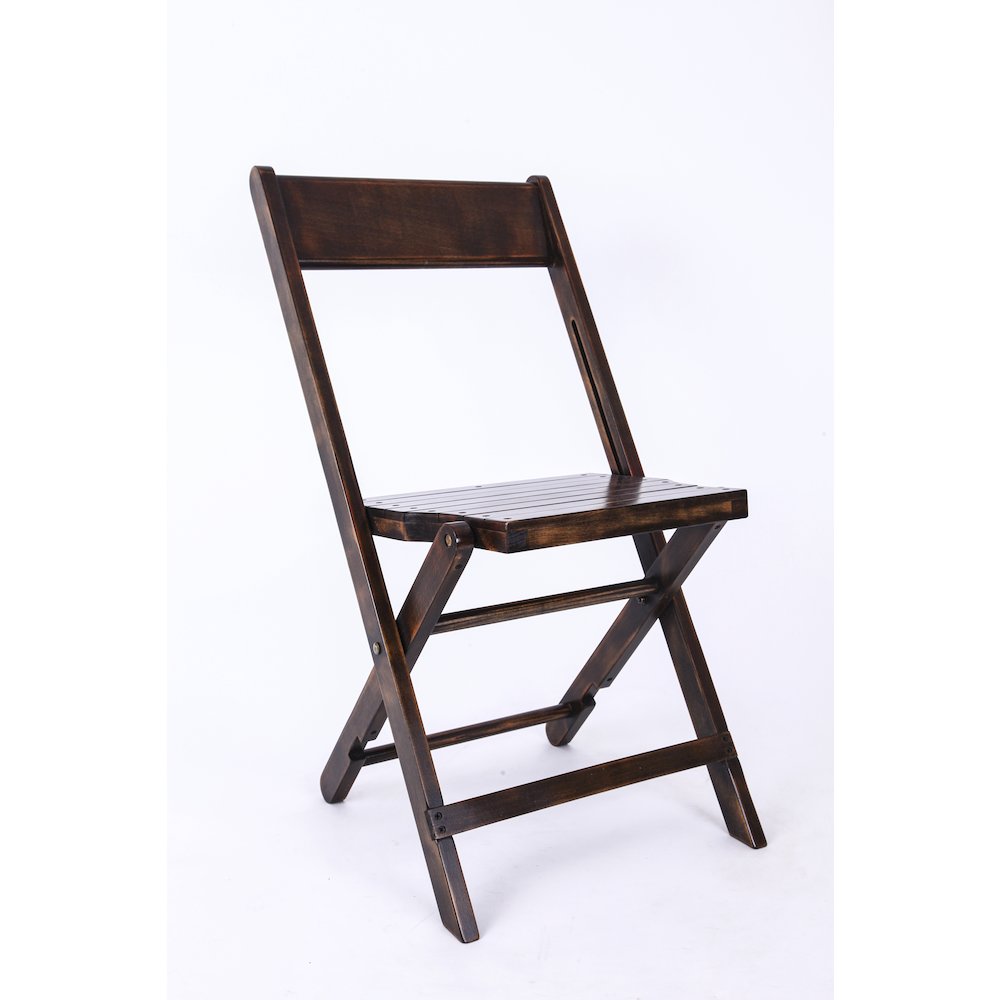 Commerical Seating Products American All Wood Walnut Slatted Folding Chairs. Picture 1
