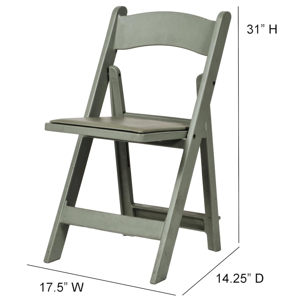 Commerical Seating Products Resin Flint-Grey Folding Chairs. Picture 5