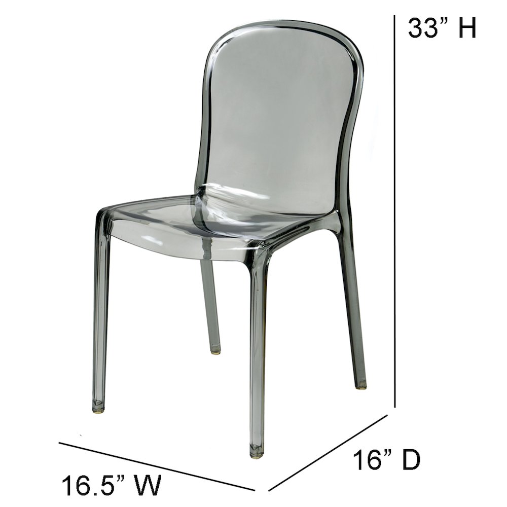 Commerical Seating Products Smoke Grey Genoa Chairs. Picture 6
