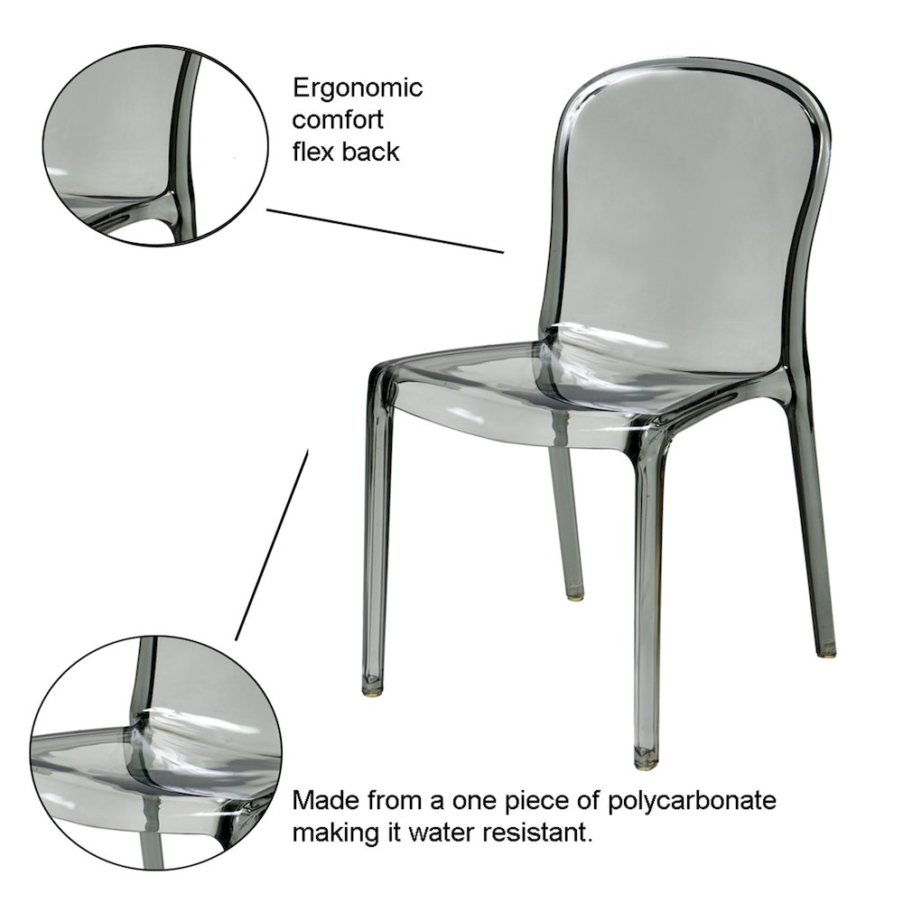 Commerical Seating Products Smoke Grey Genoa Chairs. Picture 7