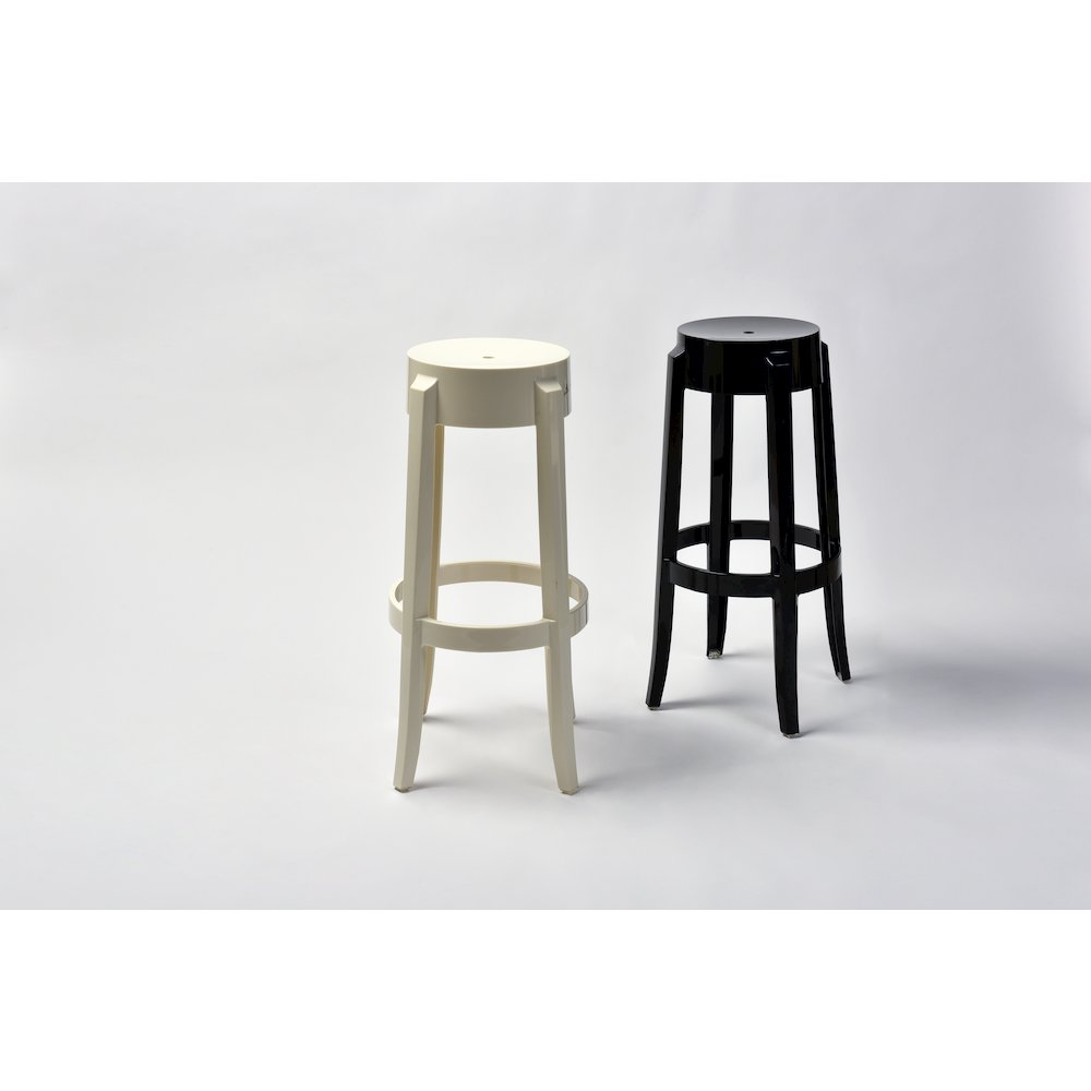 Commerical Seating Products RPC Black Kage Backless Stool Chairs. Picture 2