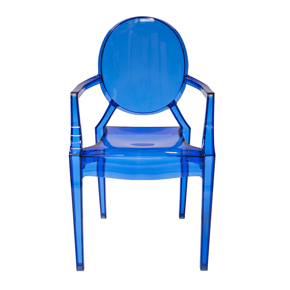 Commercial Seating Products Kage kids side chair with Arms,  blue. Picture 4