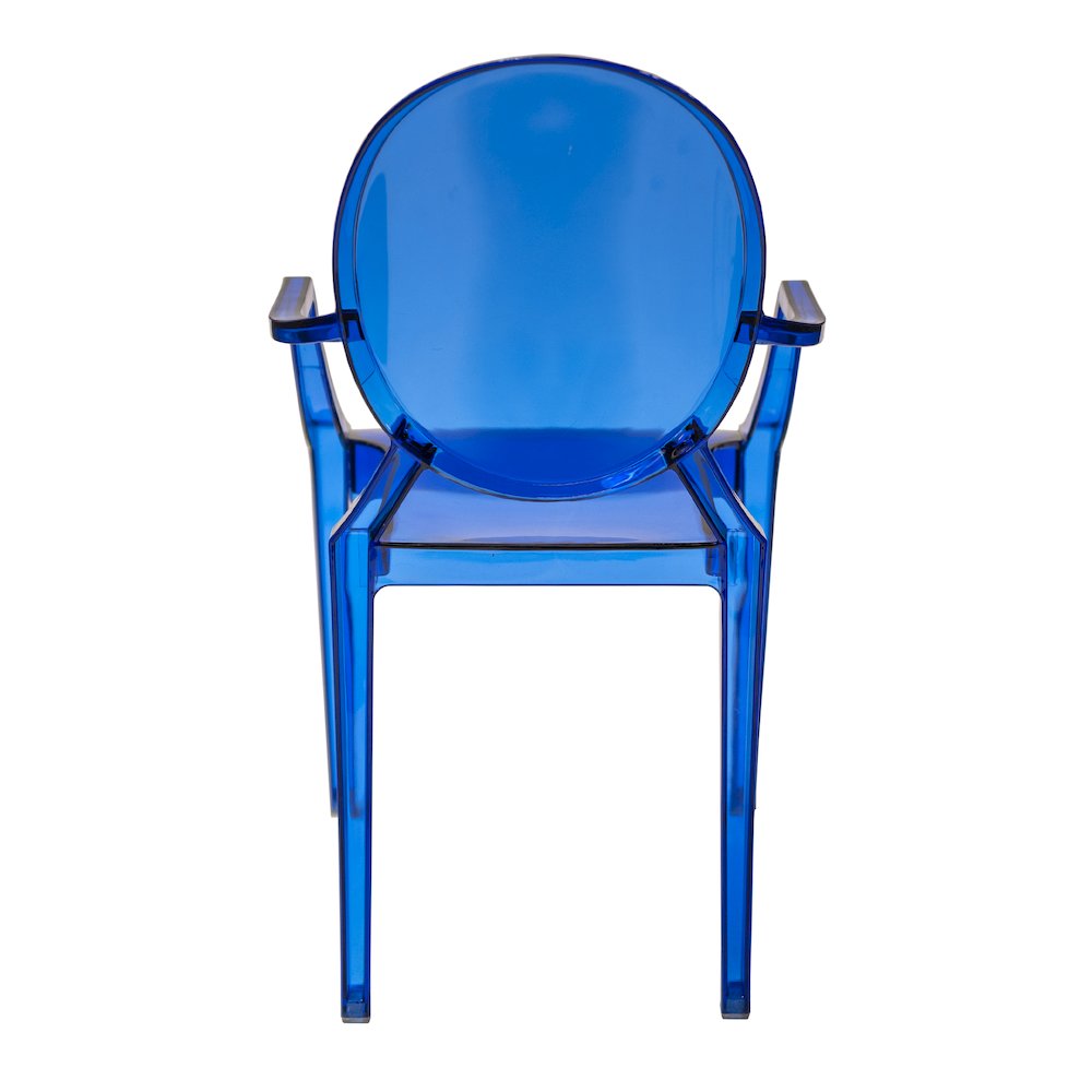 Commercial Seating Products Kage kids side chair with Arms,  blue. Picture 2