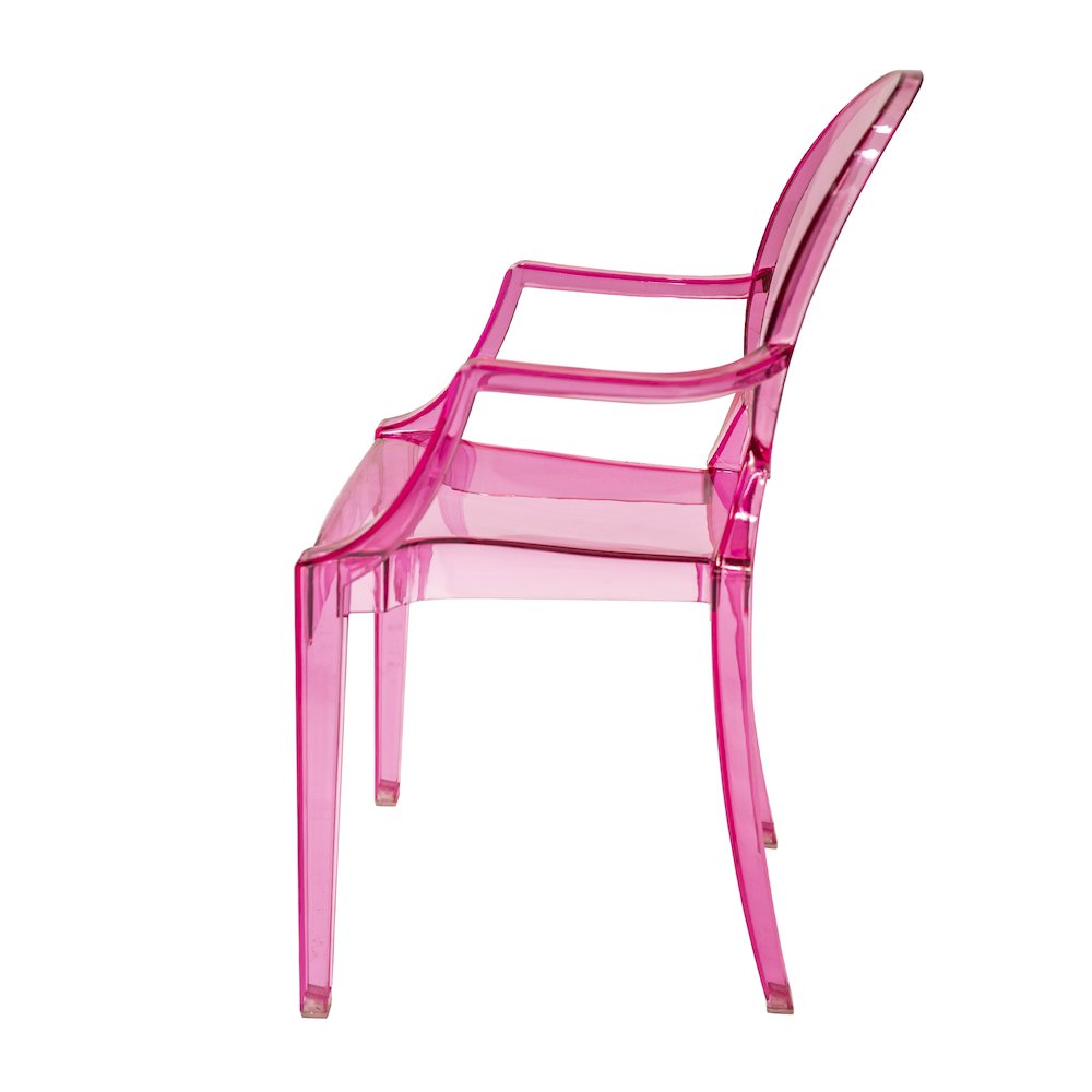 Commercial Seating Products Kage kids side chair with Arms,  Pink. Picture 3