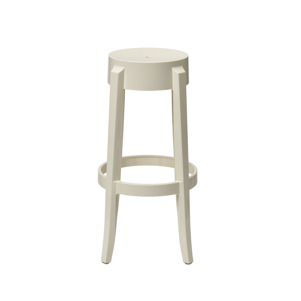 Commerical Seating Products RPC SW Off White Kage Backless Stool Chairs. Picture 2