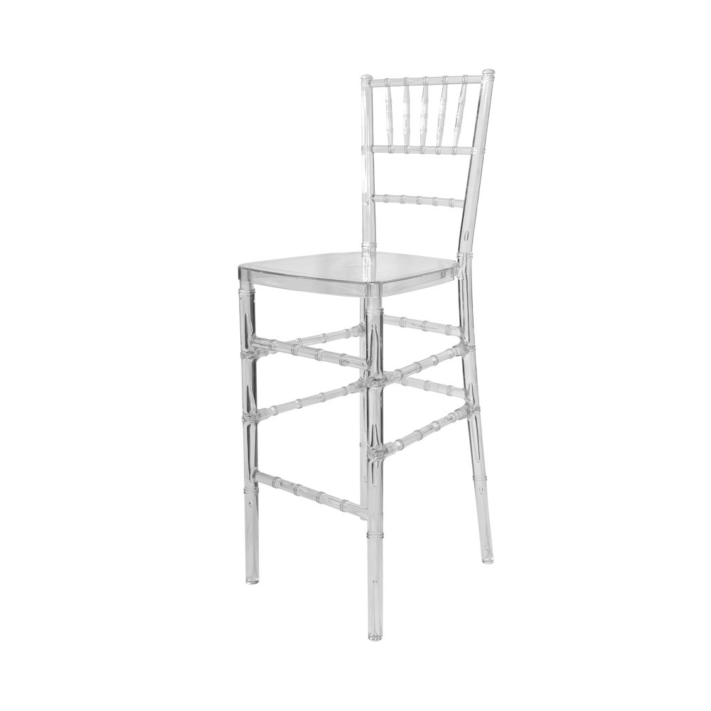 Commerical Seating Products Napleon Clear Barstool Chairs. Picture 1