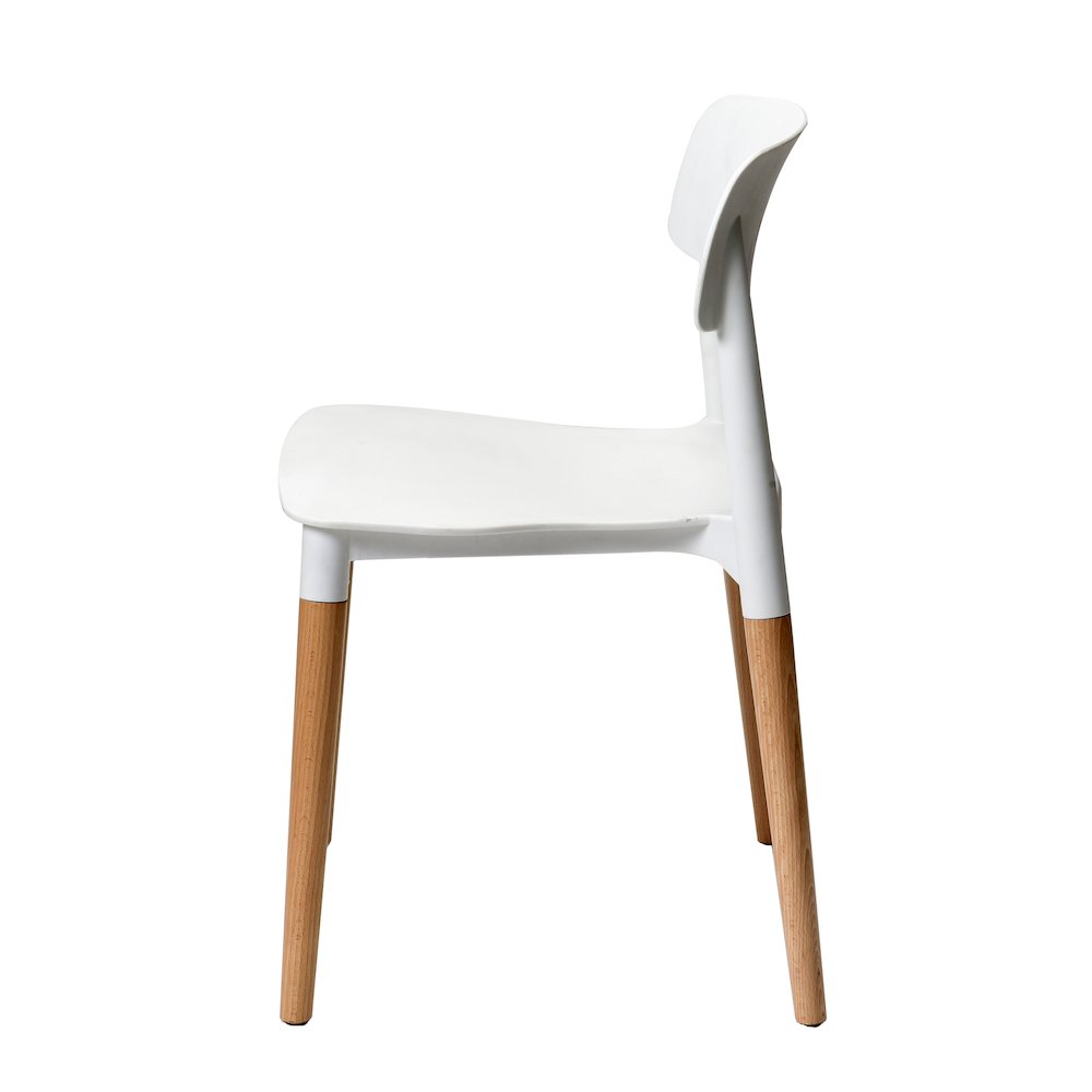 Commerical Seating Products Mid Century Modern White Dining Chairs. Picture 2