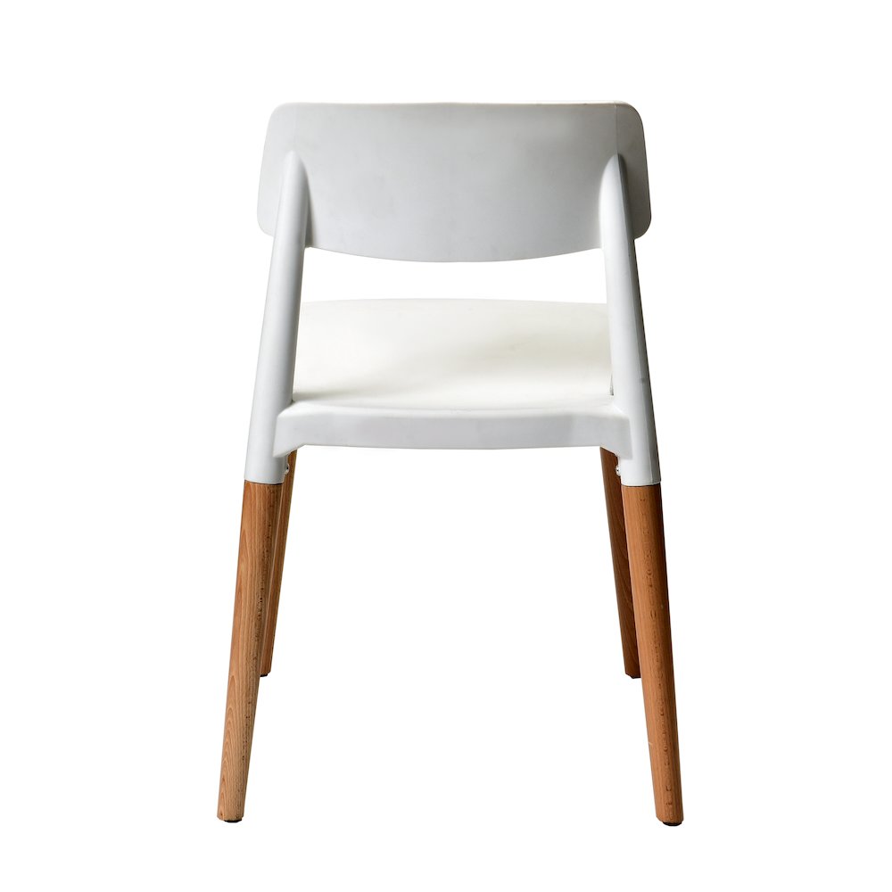Commerical Seating Products Mid Century Modern White Dining Chairs. Picture 3