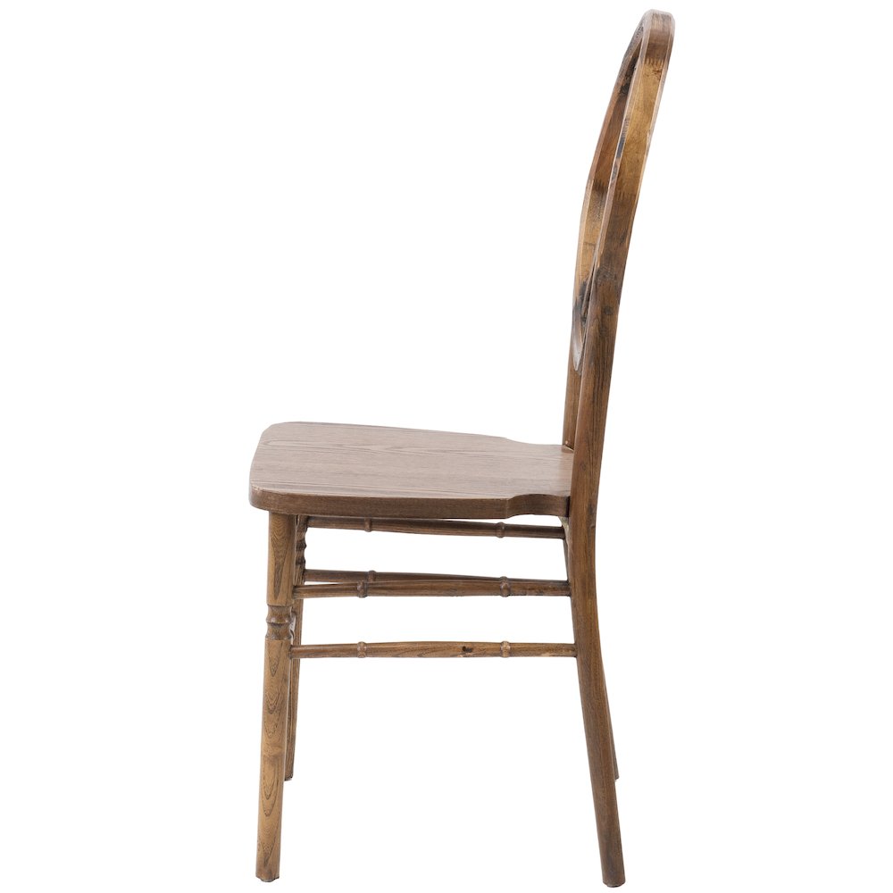 Commerical Seating Products Diamond Real Dark Walnut Wood Chairs. Picture 3