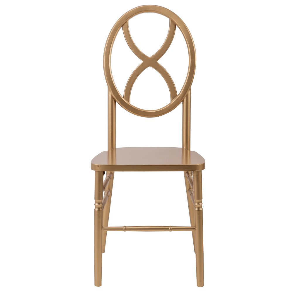 Commerical Seating Products Sandglass Gold Wood Chairs. Picture 1