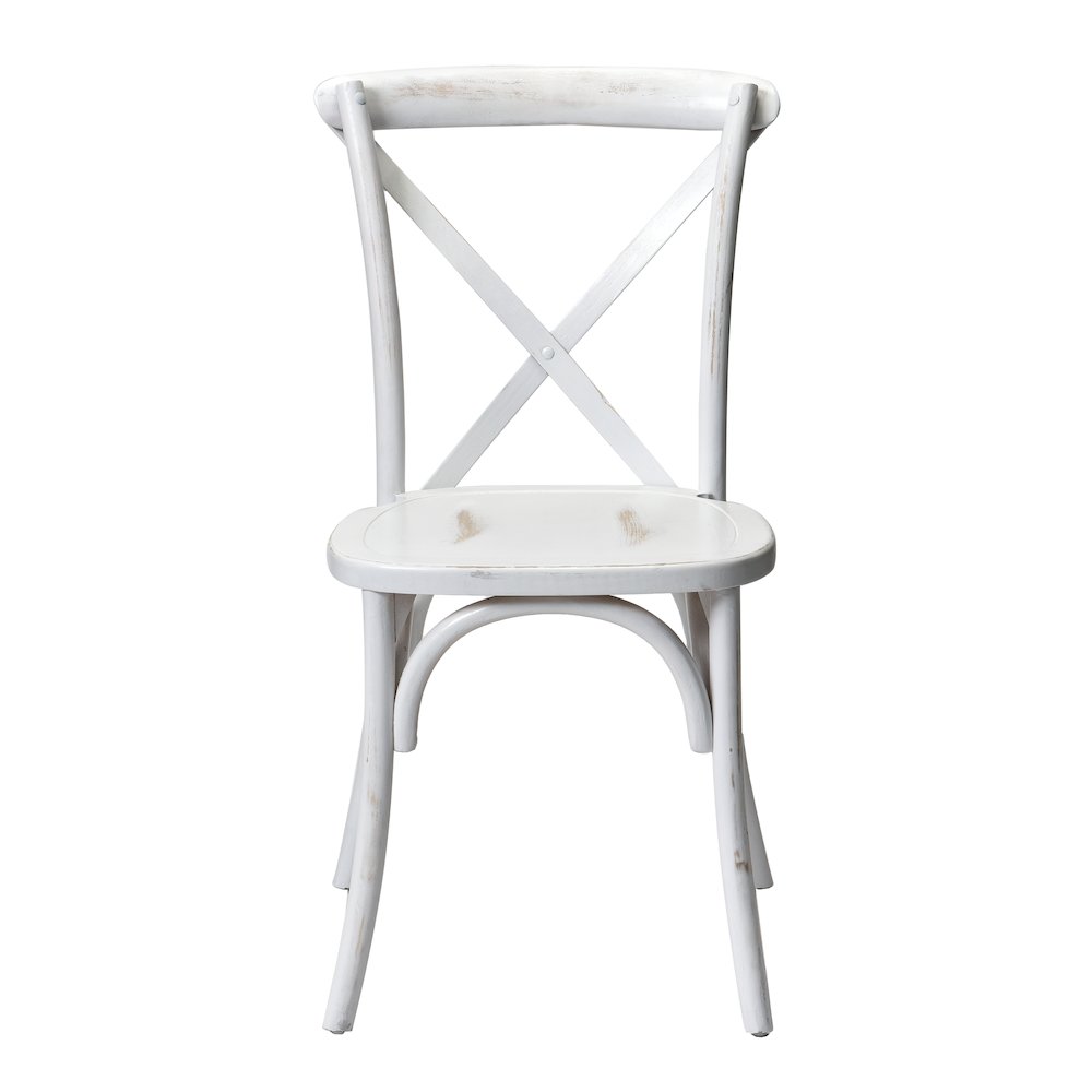 Commerical Seating Products White Wash Crossback Dining Chairs. Picture 1