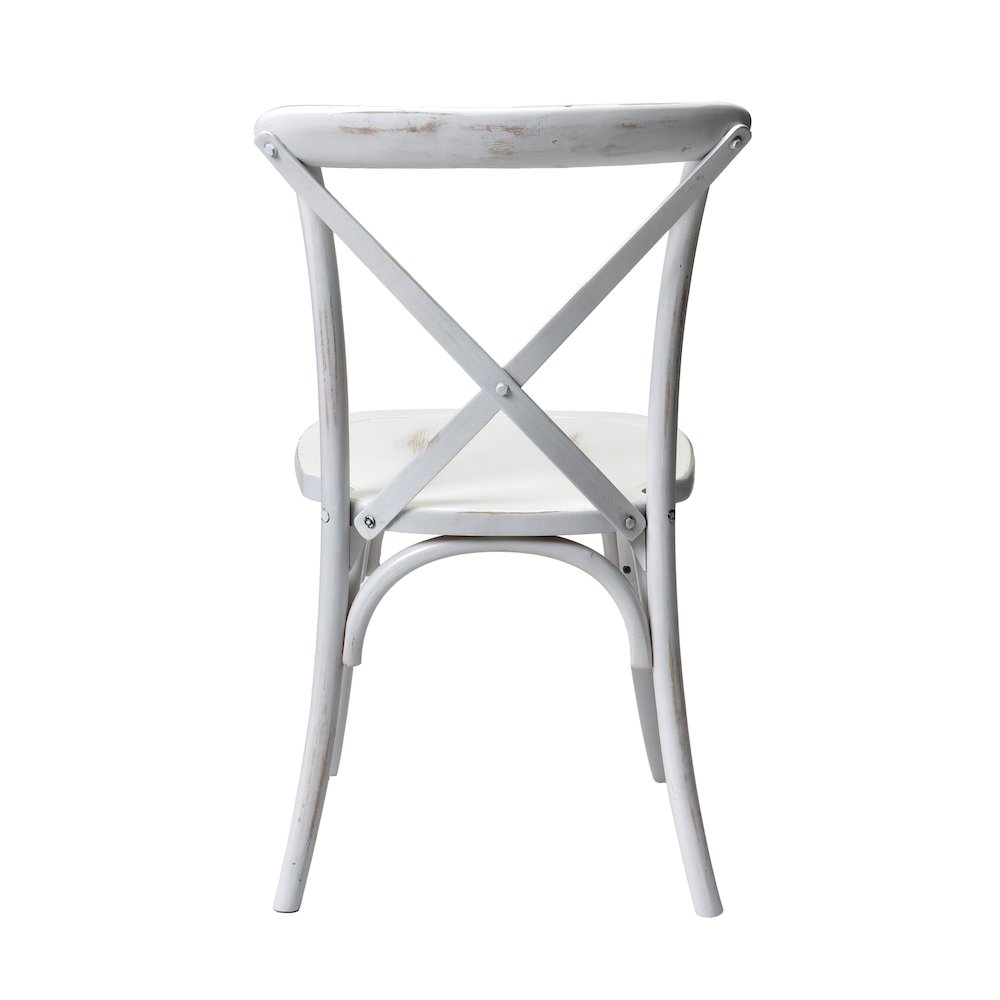Commerical Seating Products White Wash Crossback Dining Chairs. Picture 3