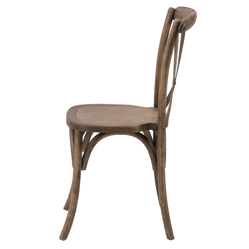 Commerical Seating Products Dark Walnut Crossback Dining Chairs. Picture 1