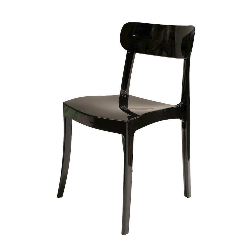 Set Of 1 Grace Polycarbonate Dining Chair - Black. Picture 1