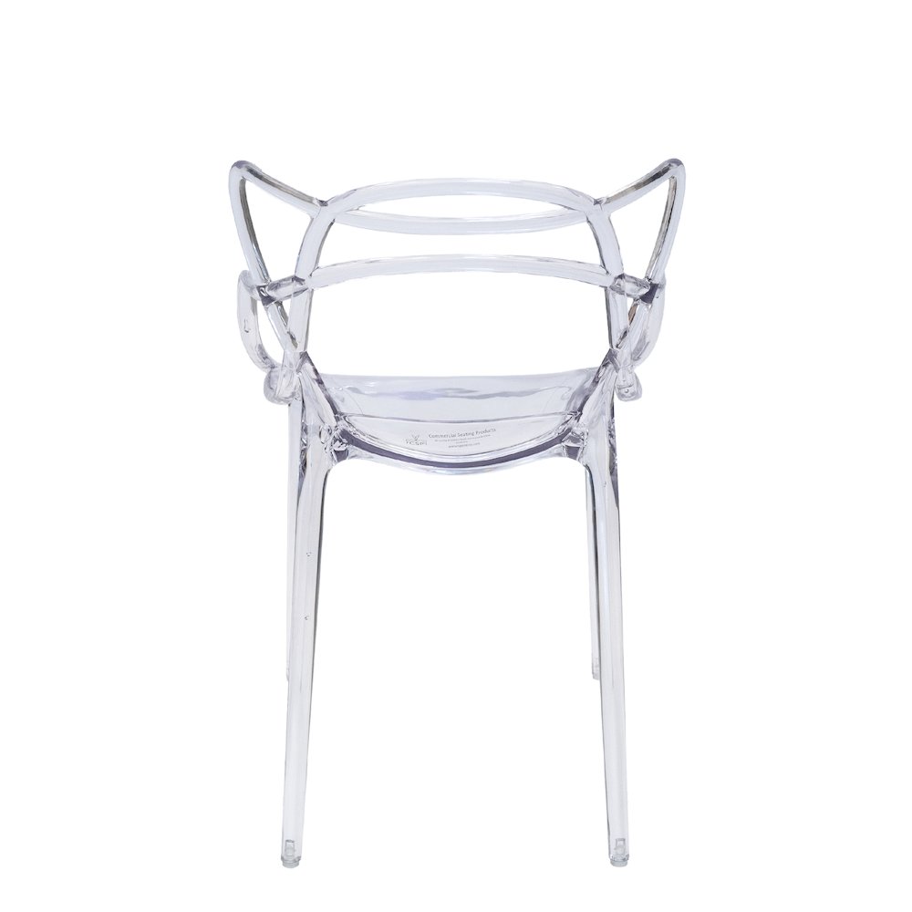 Commercial Seating Products David Chair In Clear. Picture 3