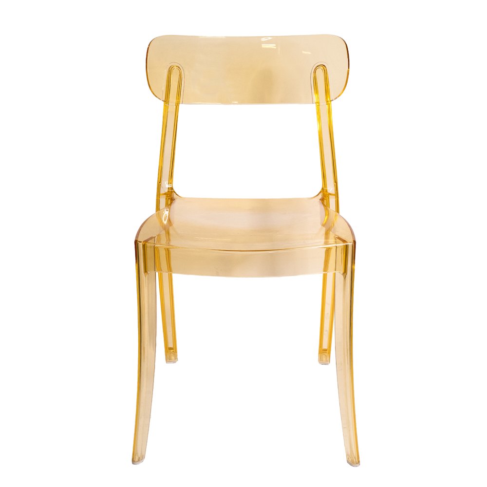 Set of 1 Commercial Seating Products Grace Chair in gold made of  Polycarbonate. Picture 1