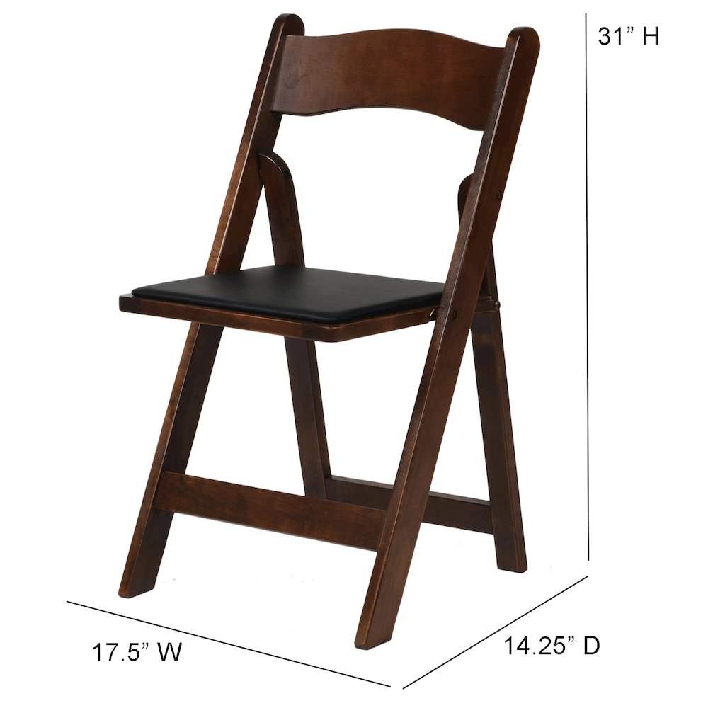 Commerical Seating Products American Padded Folding Chairs, Fruitwood. Picture 1
