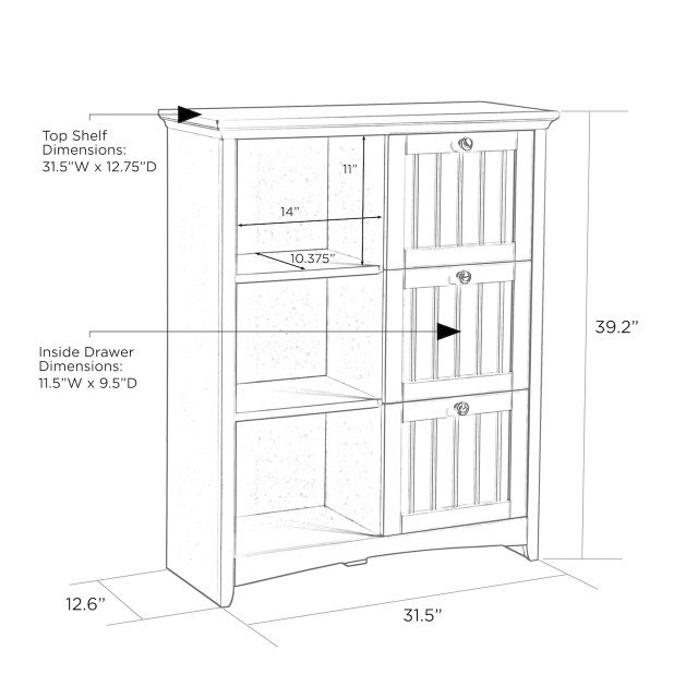 Storage Chest with Three Drawers. Picture 4