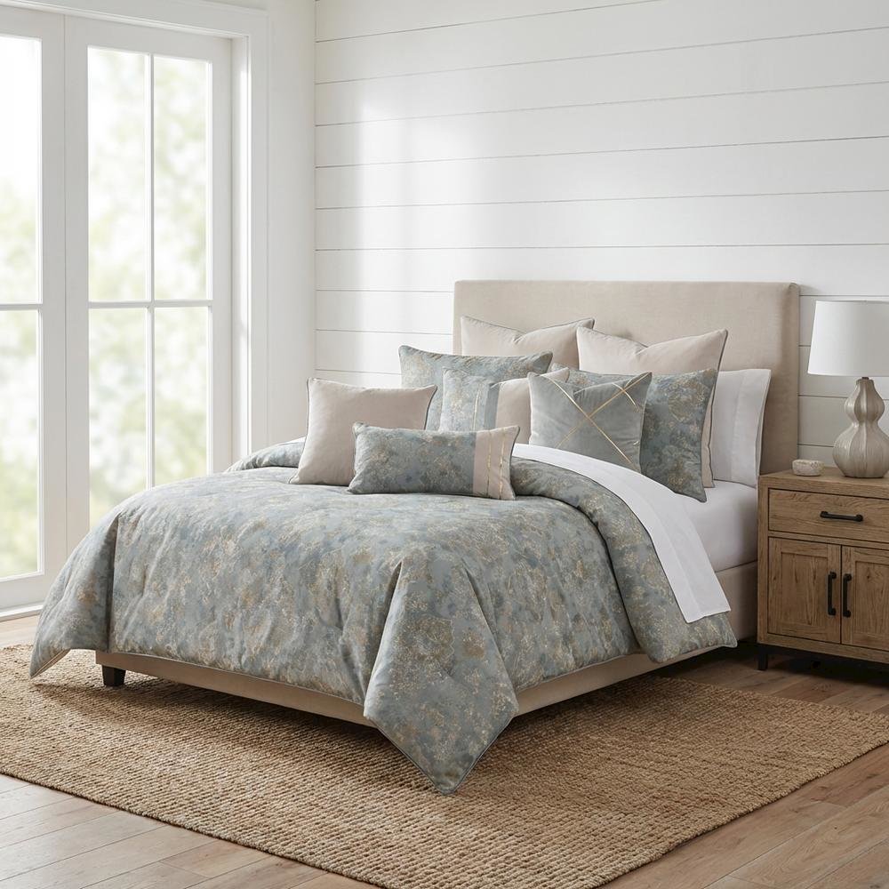 Debonair 9-Piece Queen Comforter Set - Mist. Picture 3