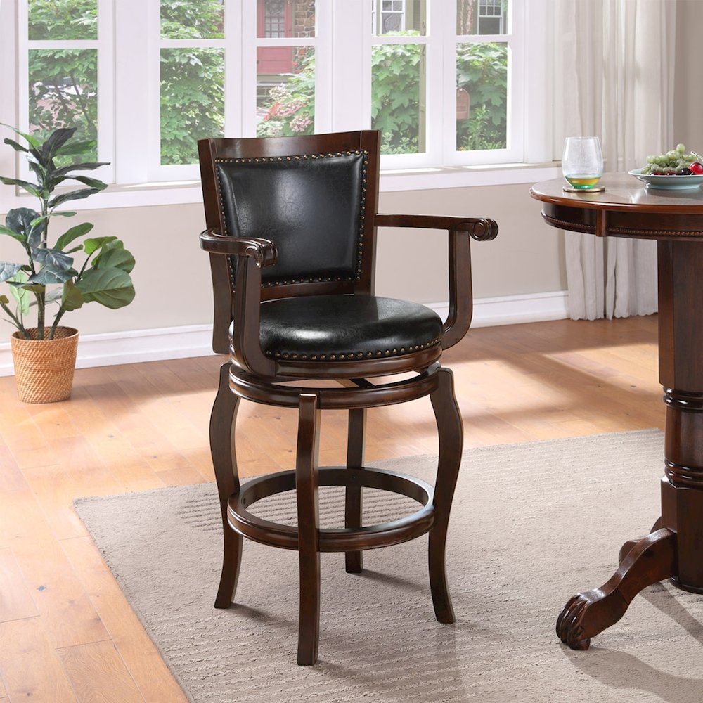 Jones Swivel Bar Stool - Cappuccino. Picture 5