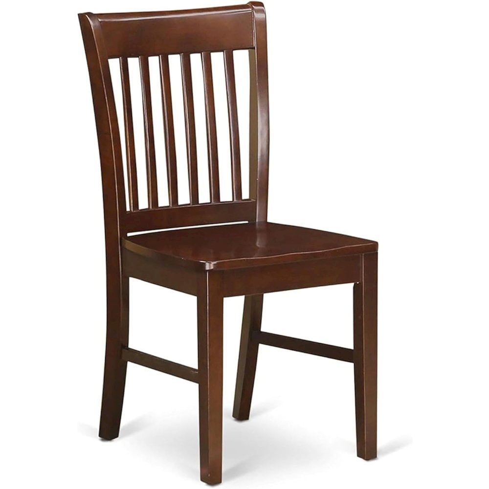 Norfolk  kitchen  dining  chair  with  Wood  Seat    -Mahogany  Finish.,  Set  of  2. Picture 3