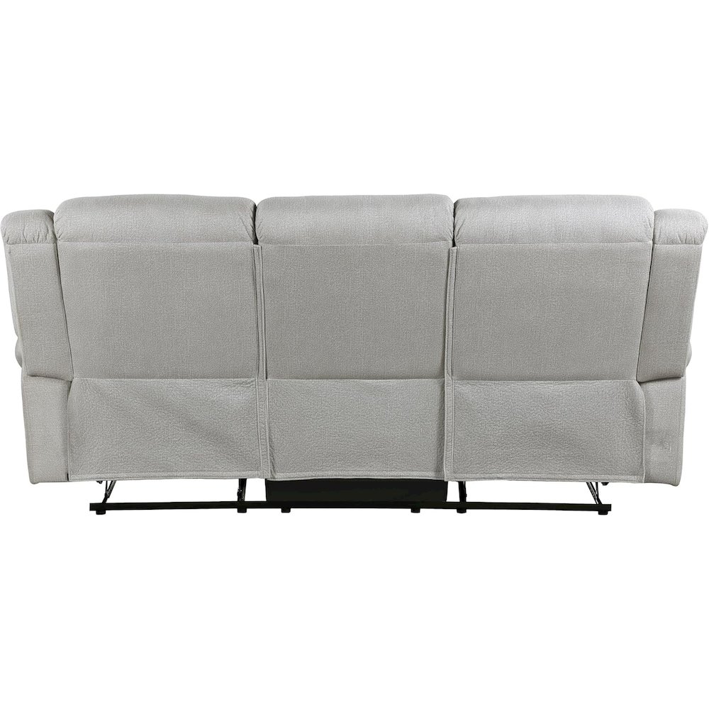Lexicon Brennen Microfiber Double Reclining Sofa in Mist. Picture 4