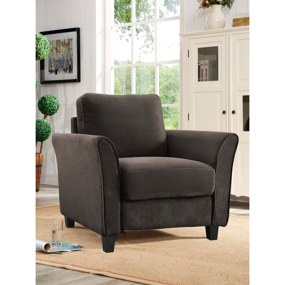 Westin Chair Curved Arm Coffee. Picture 8