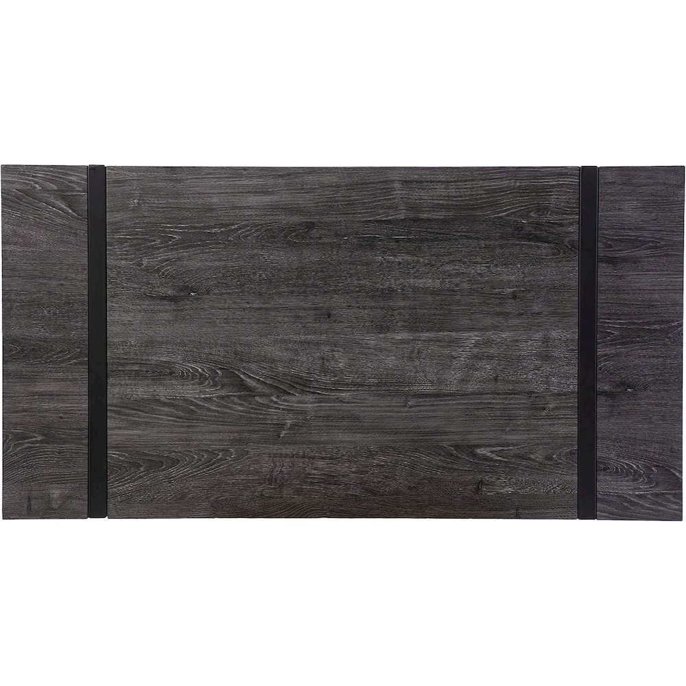 Harkriven Small Space Desk - Transitional Design, Black Iron and Wood. Picture 2